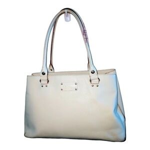 Kate Spade Cream Leather Tote EUC